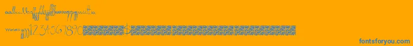 Donkeypunch Font – Blue Fonts on Orange Background