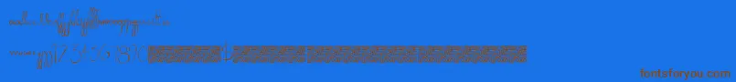 Donkeypunch Font – Brown Fonts on Blue Background