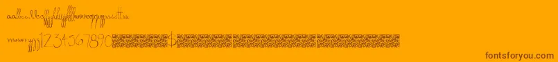 Czcionka Donkeypunch – brązowe czcionki na pomarańczowym tle