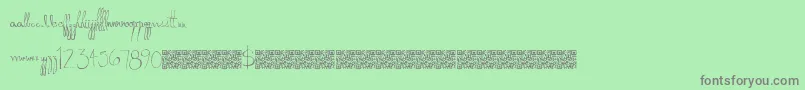 Donkeypunch Font – Gray Fonts on Green Background