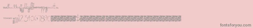 フォントDonkeypunch – ピンクの背景に灰色の文字