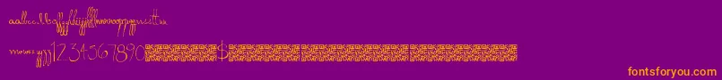 Donkeypunch Font – Orange Fonts on Purple Background