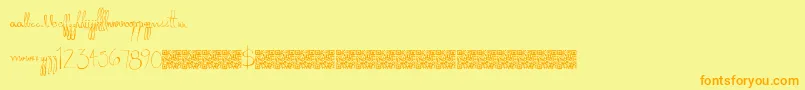 Donkeypunch Font – Orange Fonts on Yellow Background