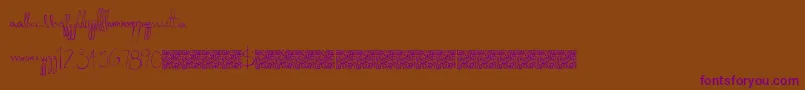 Шрифт Donkeypunch – фиолетовые шрифты на коричневом фоне