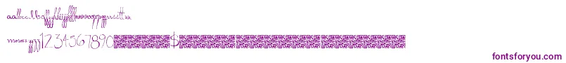 Donkeypunch-Schriftart – Violette Schriften auf weißem Hintergrund