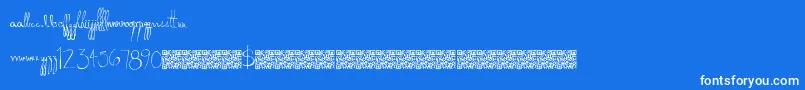 フォントDonkeypunch – 青い背景に白い文字
