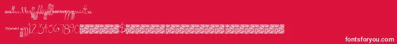 フォントDonkeypunch – 赤い背景に白い文字
