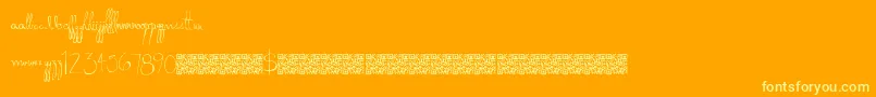 Donkeypunch Font – Yellow Fonts on Orange Background