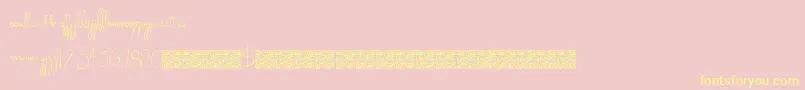 Donkeypunch-fontti – keltaiset fontit vaaleanpunaisella taustalla