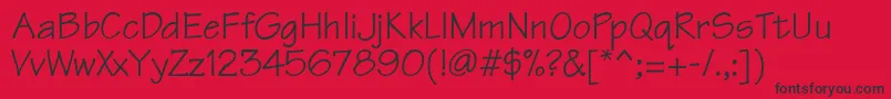 TriathlondbNormal Font – Black Fonts on Red Background