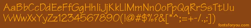 TriathlondbNormal Font – Orange Fonts on Brown Background