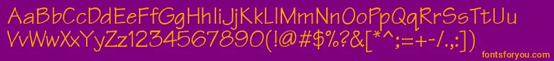 TriathlondbNormal Font – Orange Fonts on Purple Background