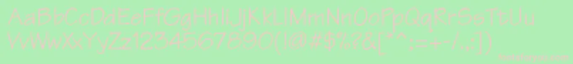 TriathlondbNormal Font – Pink Fonts on Green Background