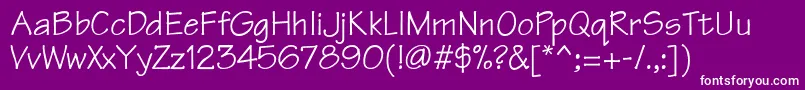 TriathlondbNormal Font – White Fonts on Purple Background