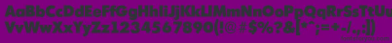 MontrealserialHeavyRegular Font – Black Fonts on Purple Background