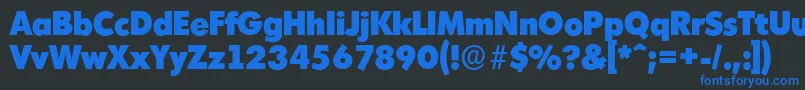 MontrealserialHeavyRegular Font – Blue Fonts on Black Background