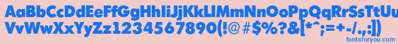 MontrealserialHeavyRegular Font – Blue Fonts on Pink Background