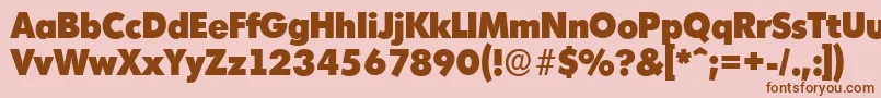 MontrealserialHeavyRegular Font – Brown Fonts on Pink Background