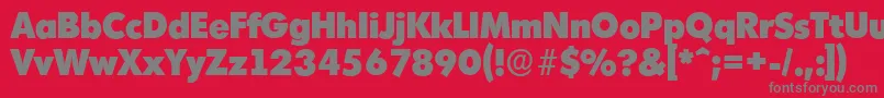 フォントMontrealserialHeavyRegular – 赤い背景に灰色の文字