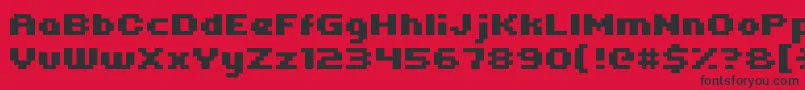 Uni0563 Font – Black Fonts on Red Background