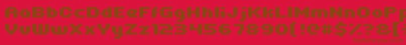 Uni0563 Font – Brown Fonts on Red Background