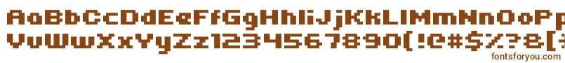 Шрифт Uni0563 – коричневые шрифты на белом фоне