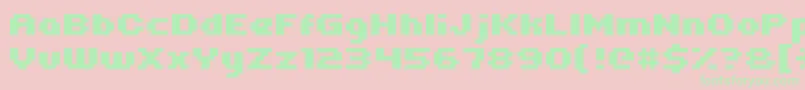 Uni0563 Font – Green Fonts on Pink Background