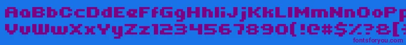 Uni0563 Font – Purple Fonts on Blue Background