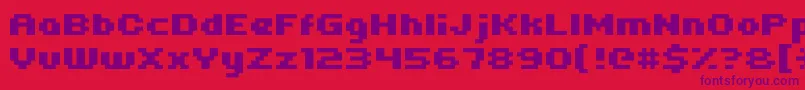 Uni0563 Font – Purple Fonts on Red Background