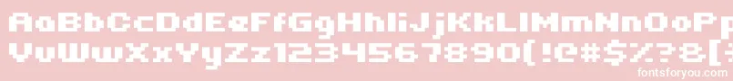 Uni0563 Font – White Fonts on Pink Background