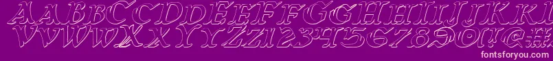 Warasgard3Di Font – Pink Fonts on Purple Background