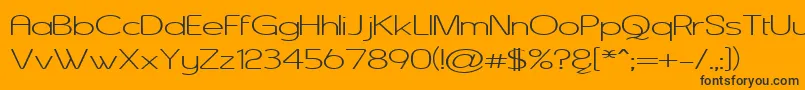 Asenw Font – Black Fonts on Orange Background