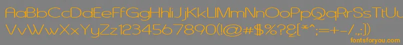 Asenw Font – Orange Fonts on Gray Background