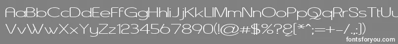 フォントAsenw – 灰色の背景に白い文字