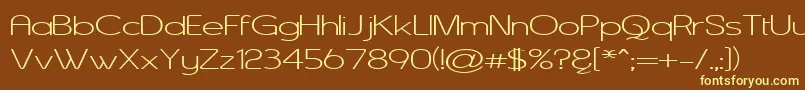 Asenw Font – Yellow Fonts on Brown Background