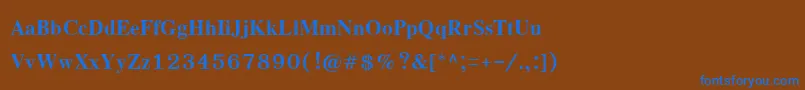 フォントEucrosiaupcBold – 茶色の背景に青い文字