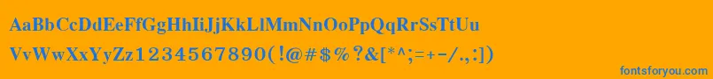 EucrosiaupcBold Font – Blue Fonts on Orange Background