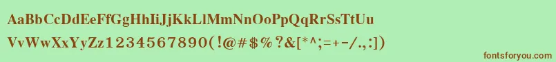 EucrosiaupcBold Font – Brown Fonts on Green Background