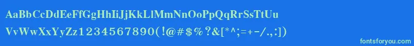 EucrosiaupcBold Font – Green Fonts on Blue Background