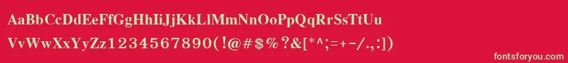 EucrosiaupcBold Font – Green Fonts on Red Background