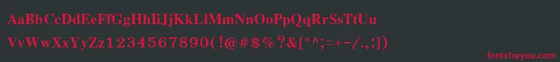 EucrosiaupcBold Font – Red Fonts on Black Background