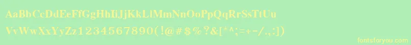 EucrosiaupcBold Font – Yellow Fonts on Green Background