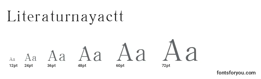 Размеры шрифта Literaturnayactt