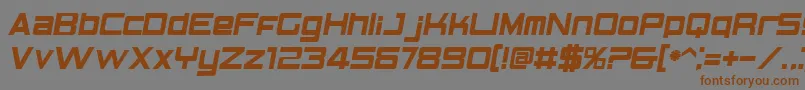 フォントBnElements – 茶色の文字が灰色の背景にあります。