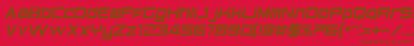BnElements-Schriftart – Braune Schriften auf rotem Hintergrund