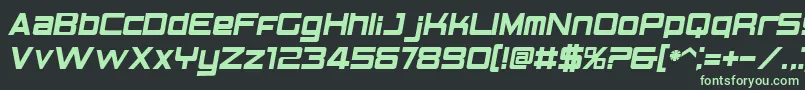 BnElements Font – Green Fonts on Black Background