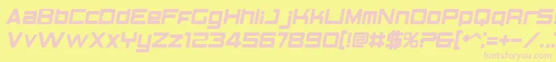 BnElements Font – Pink Fonts on Yellow Background