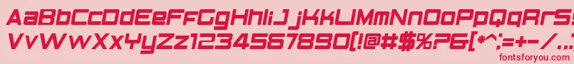 BnElements Font – Red Fonts on Pink Background