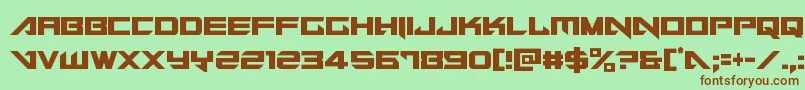 Tarrgetcond Font – Brown Fonts on Green Background