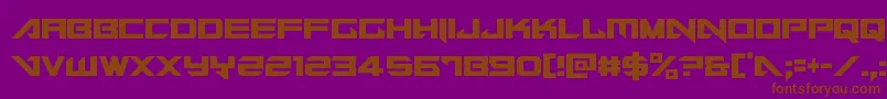 Tarrgetcond Font – Brown Fonts on Purple Background